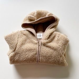 Baby Gap fleece bunting with ears, 6-12m